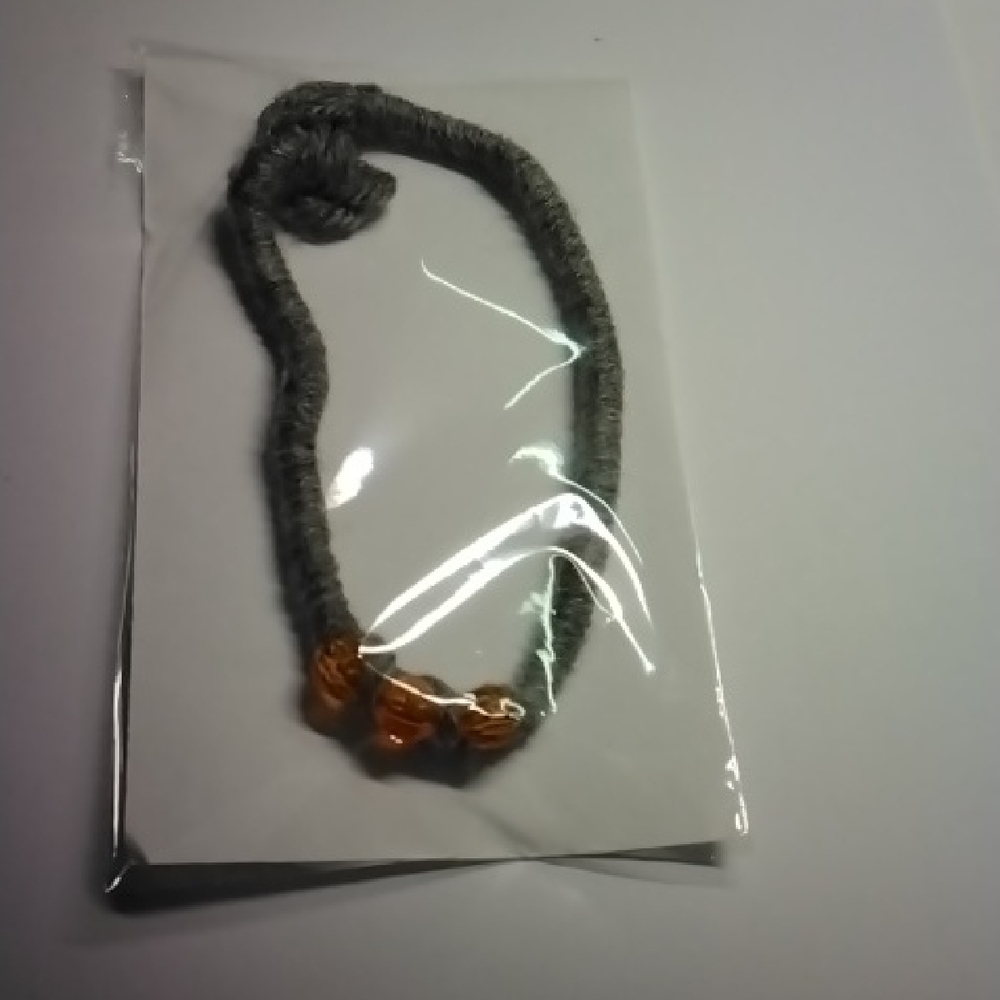 Lorena Espinoza Design Gray and Orange Bracelet